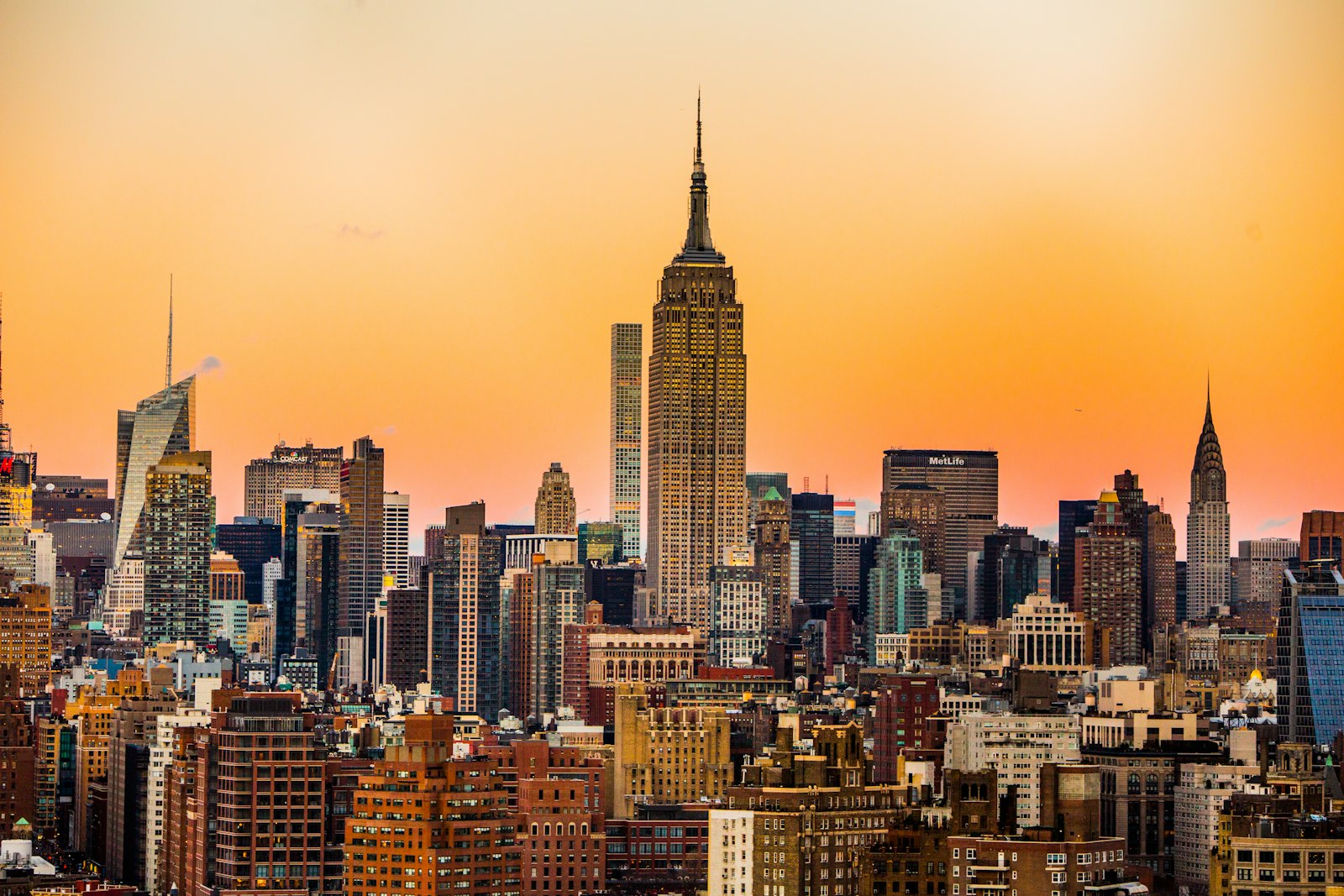 Skyline de New York Manhattan vu depuis un toit