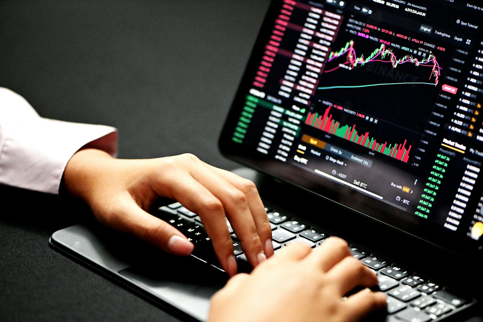 Tableau de bord financier moderne avec multiples graphiques colores